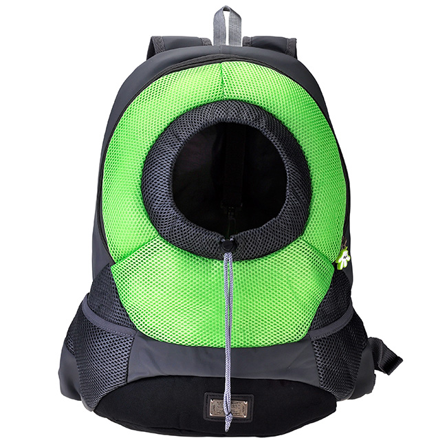 Yoption Portable Puppy Cat Travel Front Backpack, Breathable Mesh Head out Design Padded Adjustable Double Shoulder Straps Outdoor Pet Bag