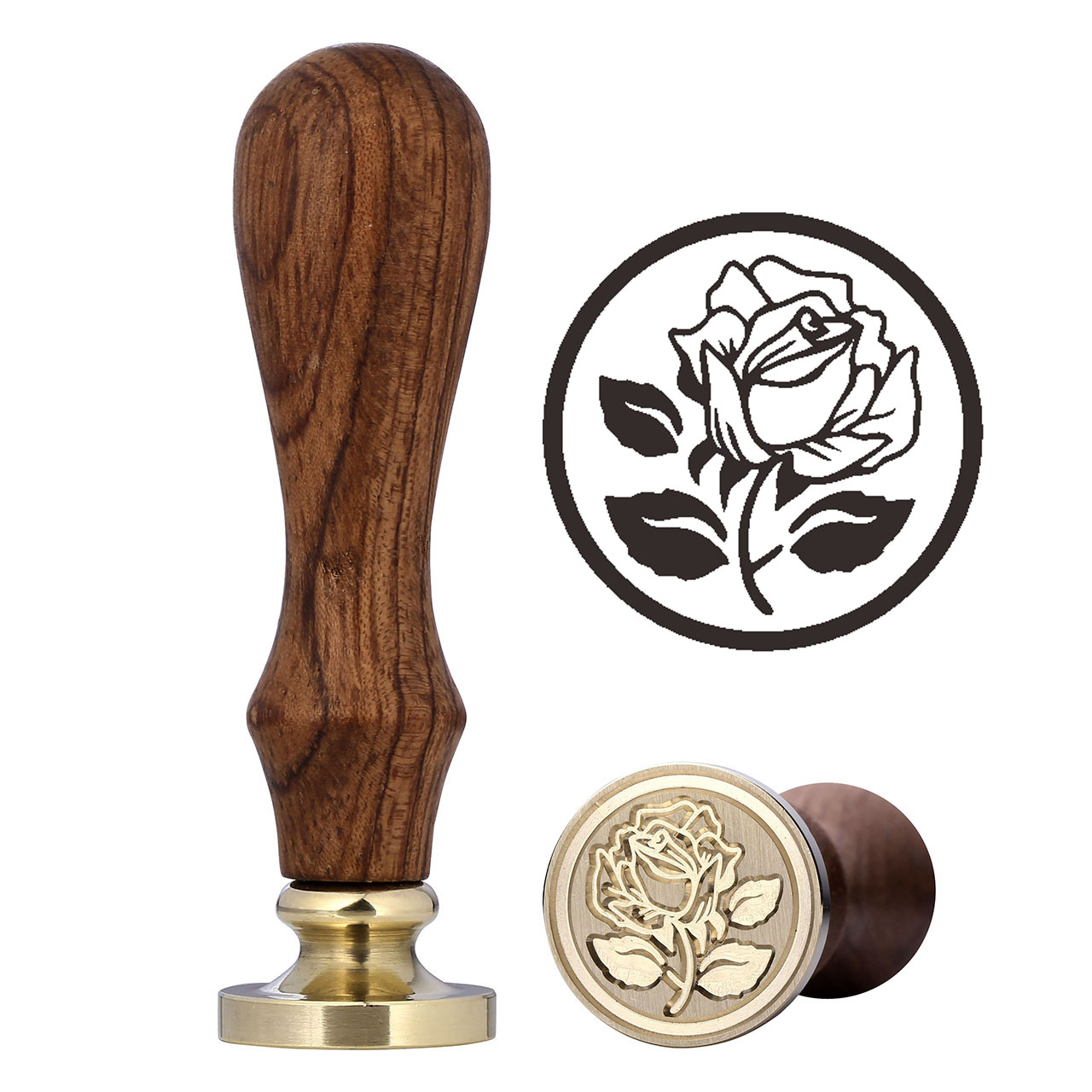 The Rose Wax Seal Stamp, Yoption Vintage Retro Romantic The Rose Sealing Wax Stamp, Great for Embellishment of Cards Envelopes, Invitations, Wine Packages, Ideal Gift (The Rose #3)